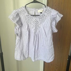 Light purple peasant blouse